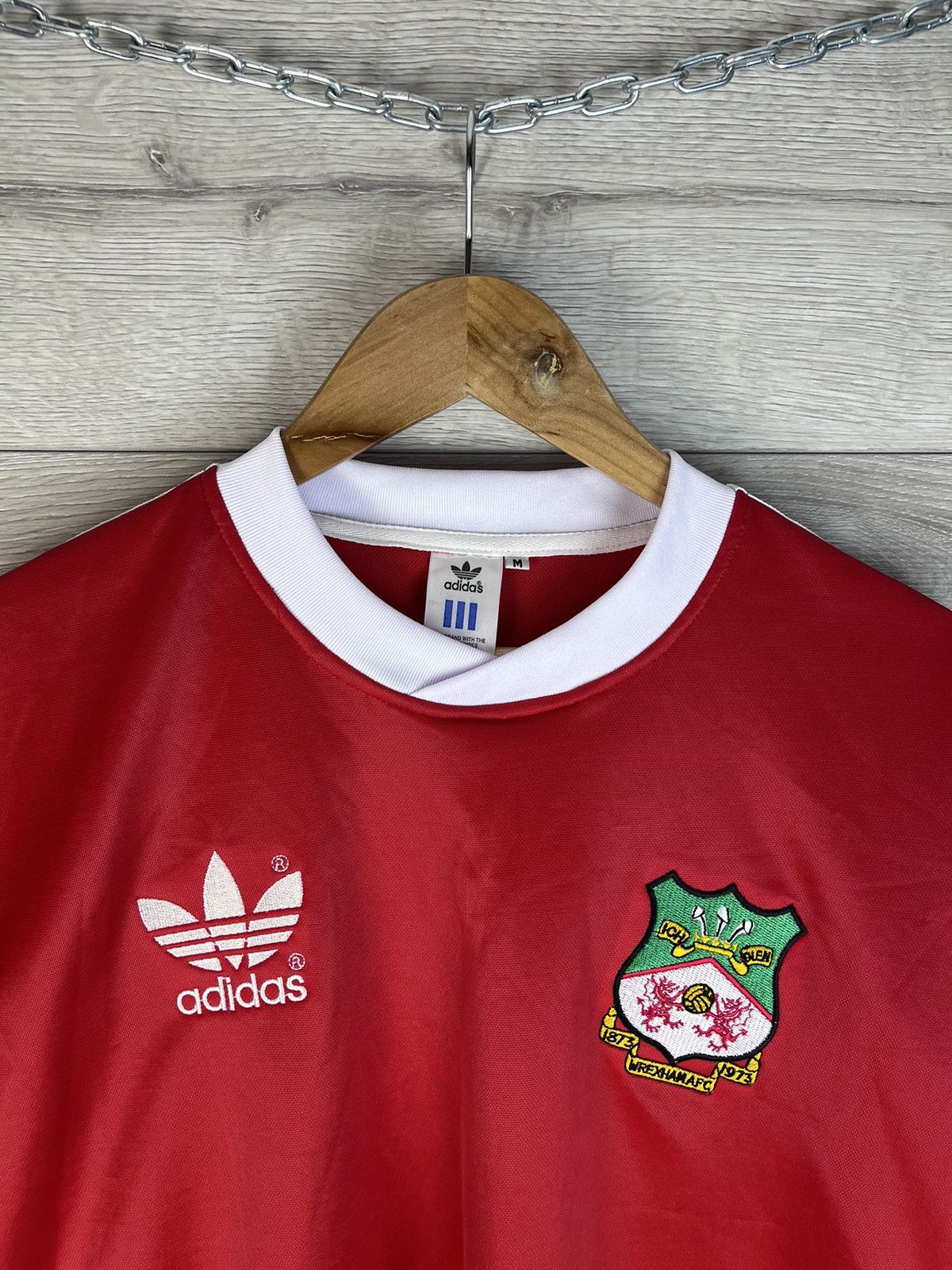 Adidas WREXHAM 1980 HOME RARE VINTAGE JERSEY RETRO FOOTBALL SHIRT Size US M / EU 48-50 / 2 - 4 Thumbnail
