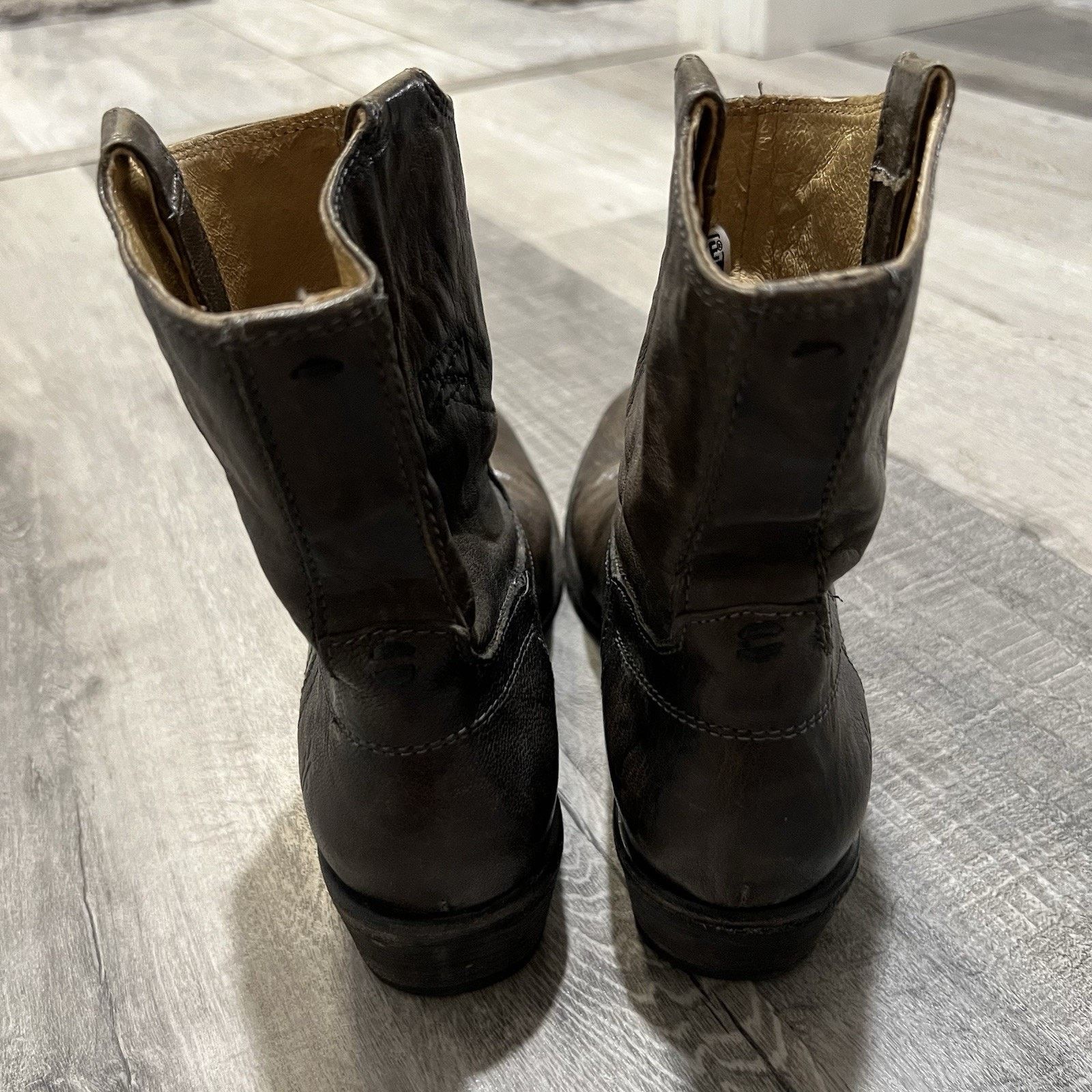 Frye Frye Chelsea Brown Brushed Leather Ankle Cowboy Boots 7.5 Size US 7.5 / IT 37.5 - 3 Thumbnail