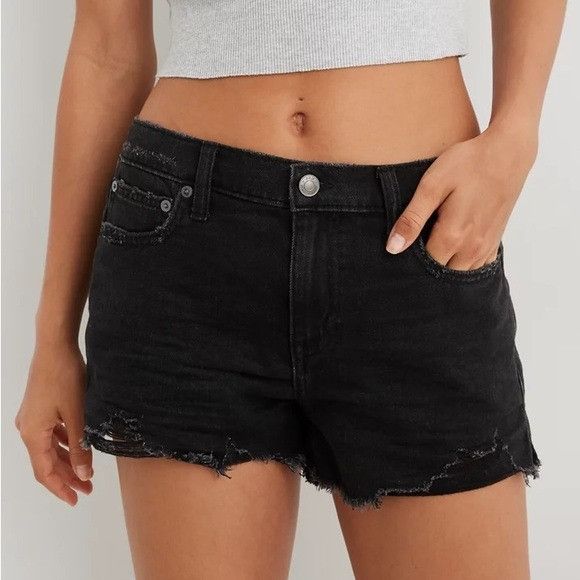 Other New Aerie Daydream Black Denim Short Sz Small S Size 24" / US 00 / IT 34 - 1 Thumbnail