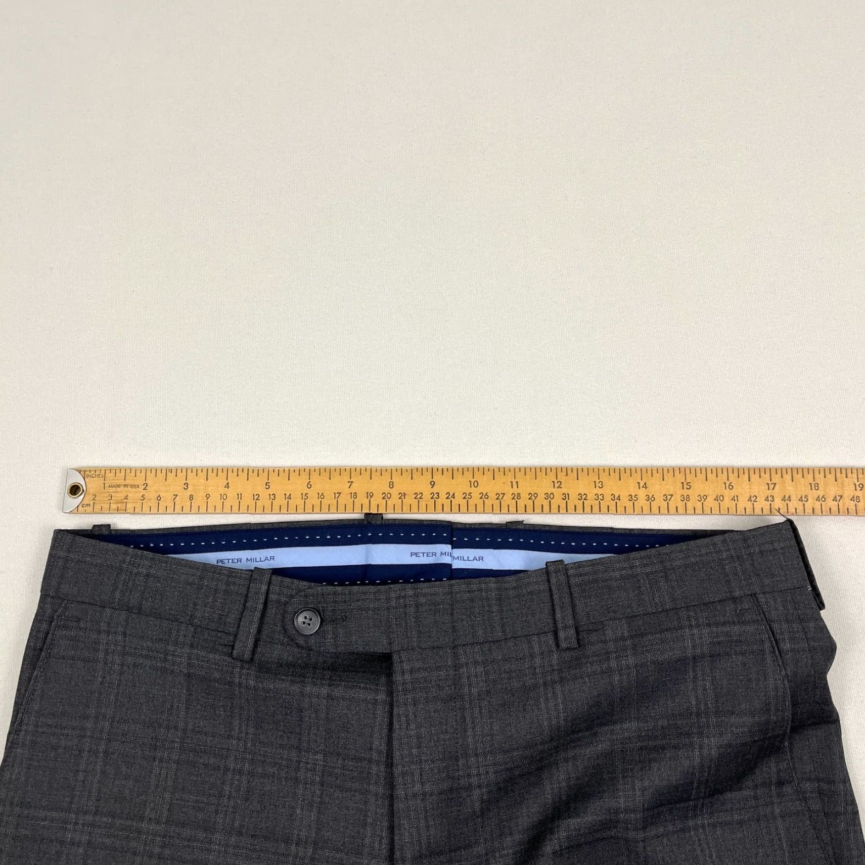Peter Millar Peter Millar Pants Mens 34 Gray Glen Plaid Wool Dress Trousers Slacks Size US 34 / EU 50 - 4 Thumbnail
