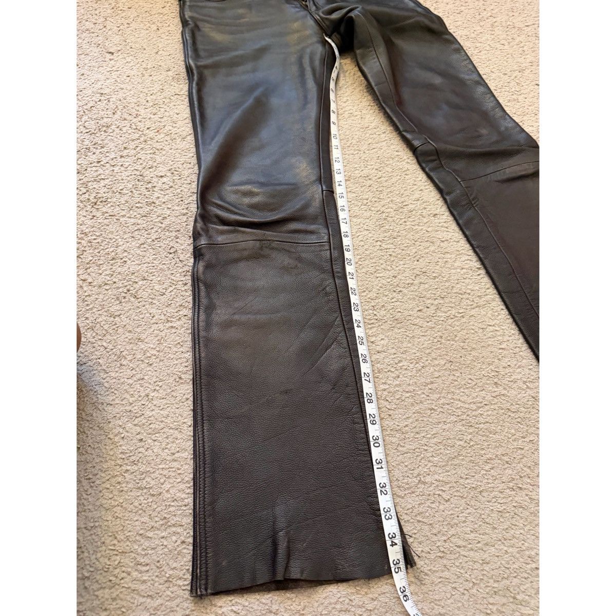 Vintage VINTAGE HIGHWAY 1 BIKER HEAVYWEIGHT LEATHER PANTS Size US 32 / EU 48 - 22 Thumbnail