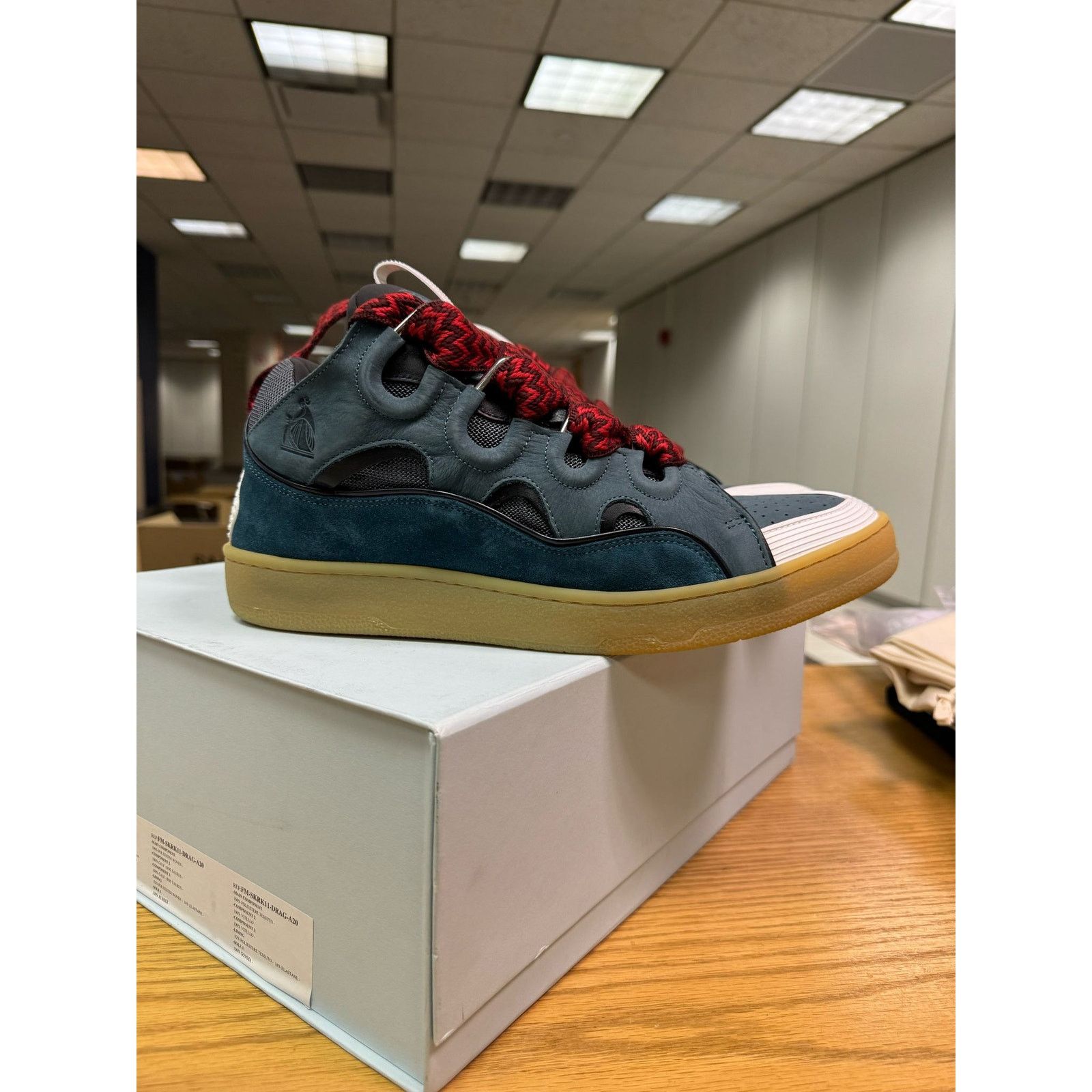 Lanvin o1rshd1 Q:2 / Curb Sneakers in Anthracite Size US 11 / EU 44 - 11 Thumbnail