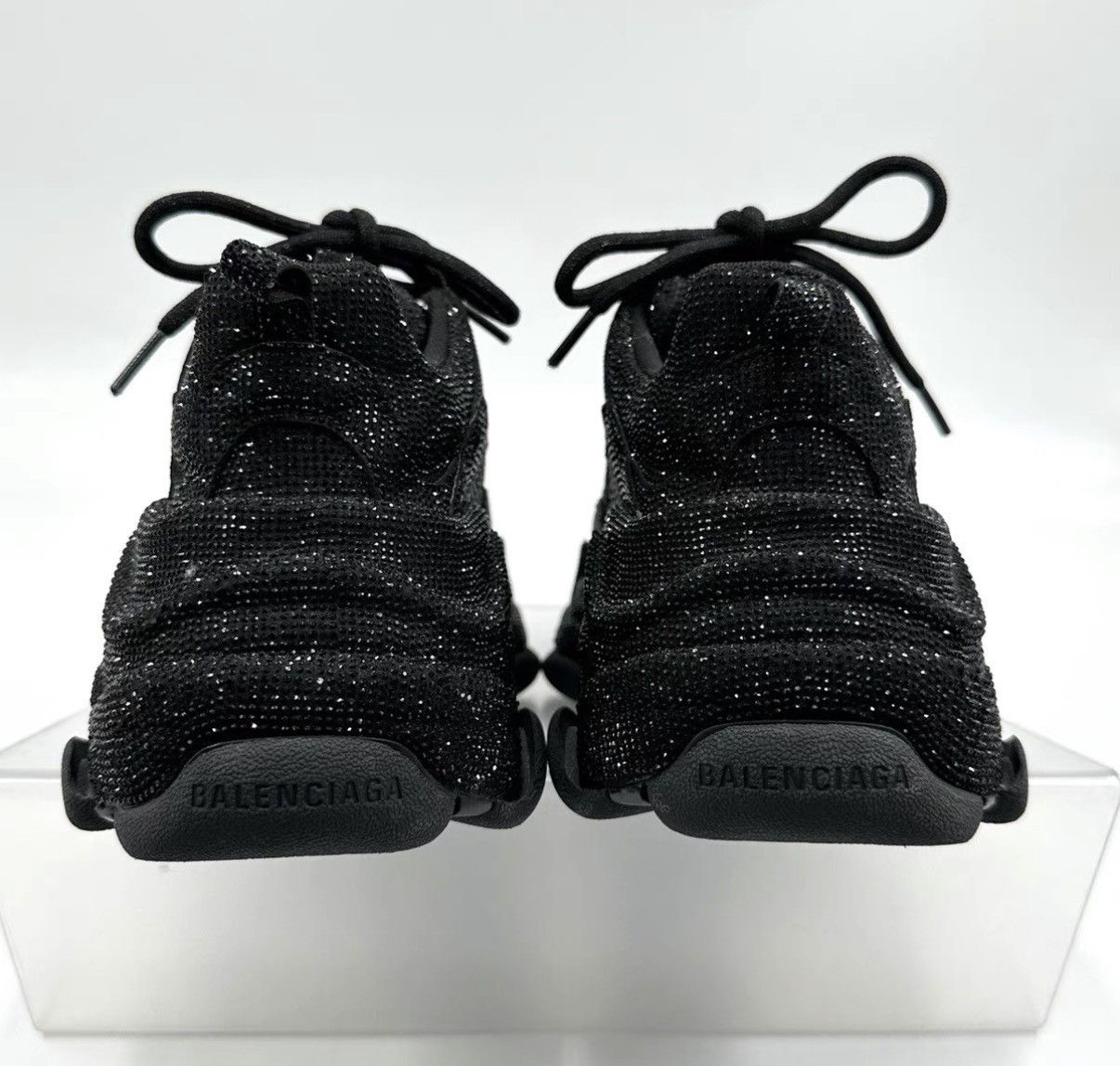 Balenciaga Balenciaga Triple S Black Full Crystal Dad Sneakers K12 Size US 7.5 / IT 37.5 - 3 Thumbnail
