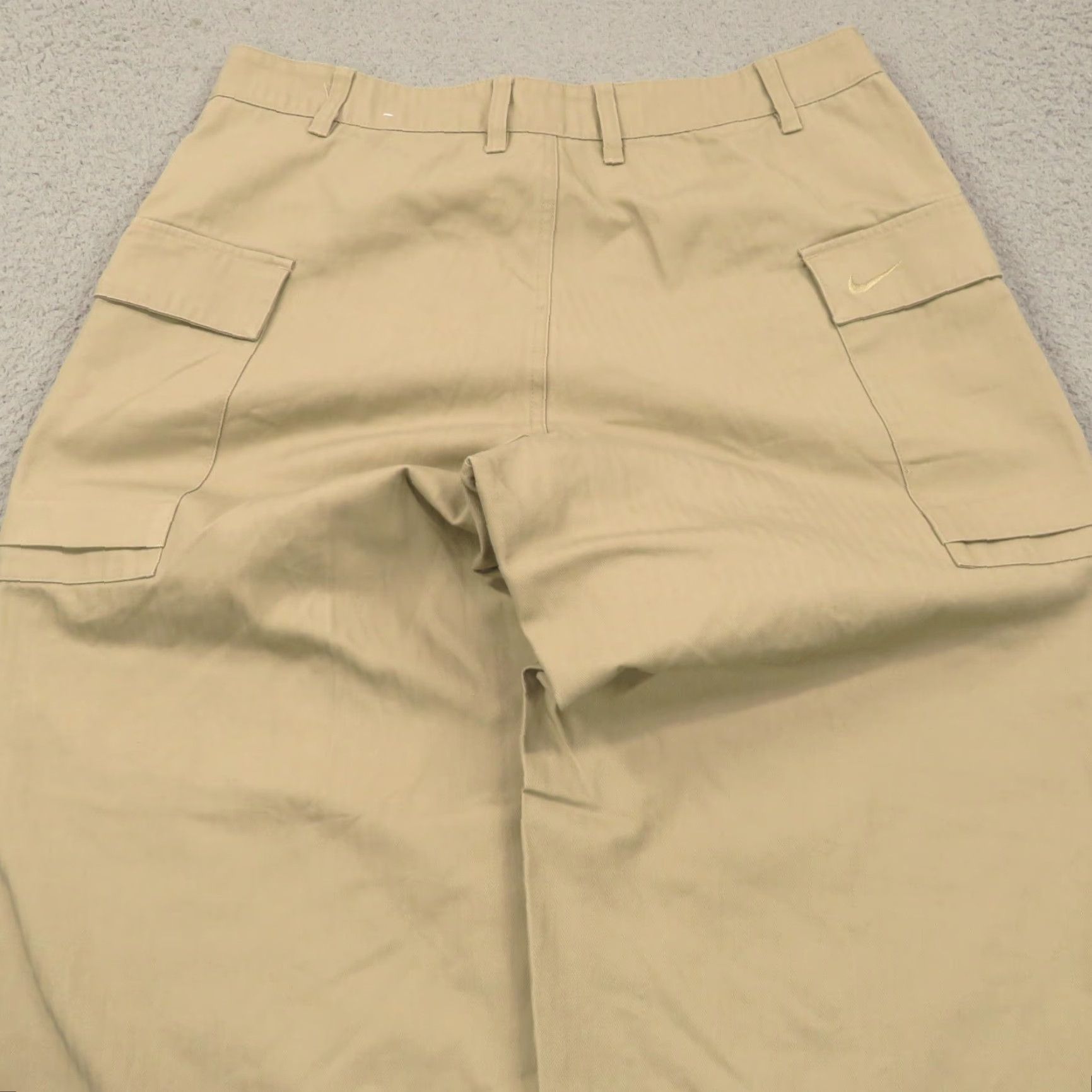 Nike Nike Pants Men 34x30 Baggy Cargo Wide-Leg Herringbone Twill Y2K 90s Grunge Hip Hop Beige Size US 34 / EU 50 - 4 Thumbnail