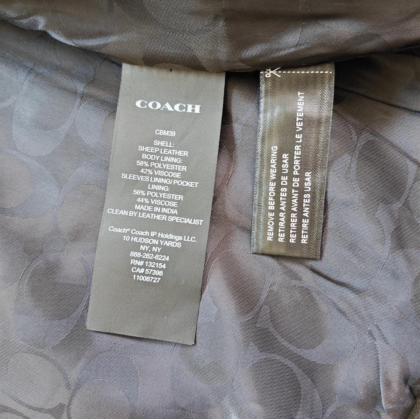 Coach Coach Leather Racer Jacket FTP 5054 Size US XL / EU 56 / 4 - 8 Thumbnail