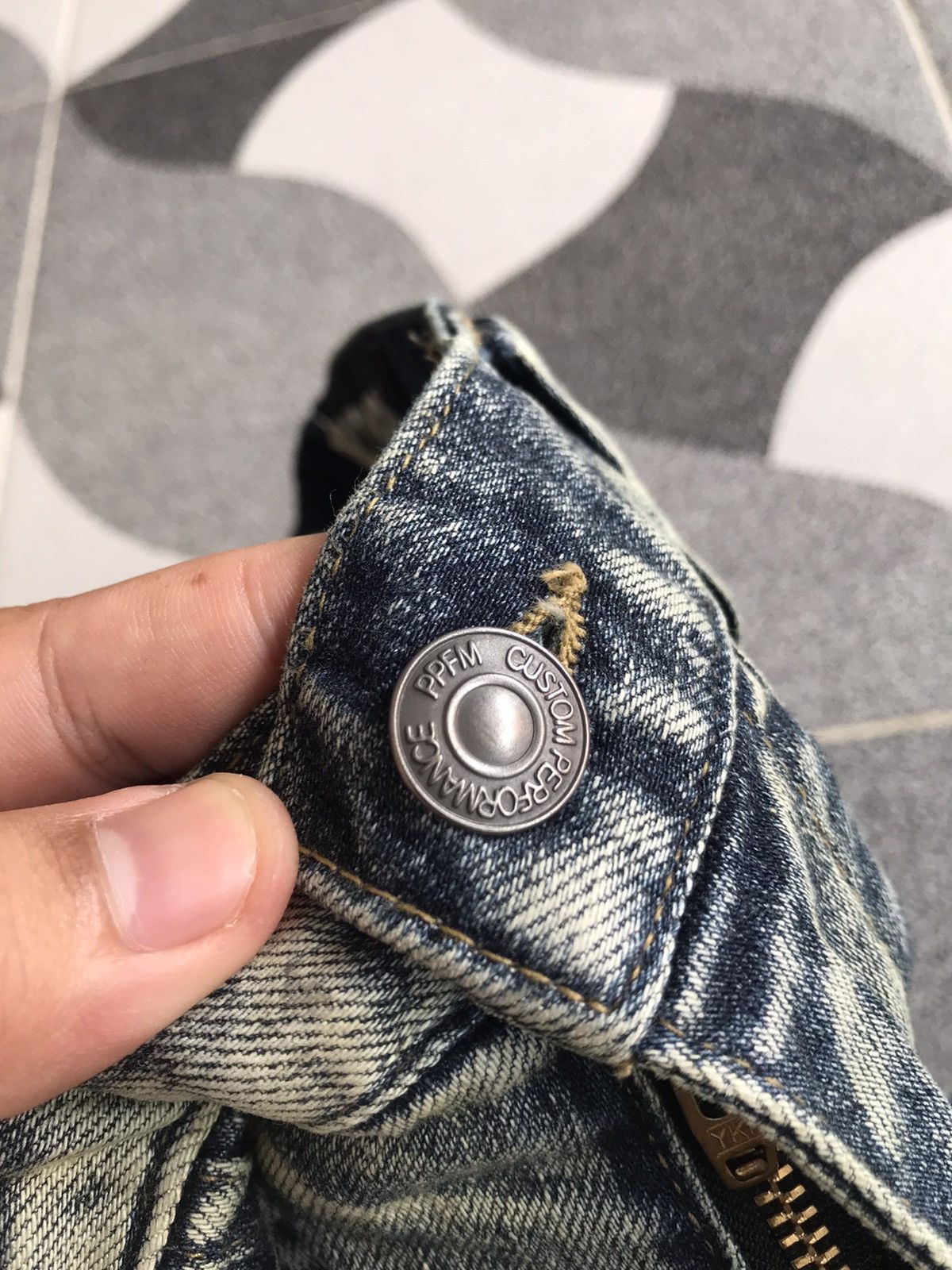 If Six Was Nine × Japanese Brand × PPFM PPFM Curved Washed Denim Size US 32 / EU 48 - 13 Thumbnail
