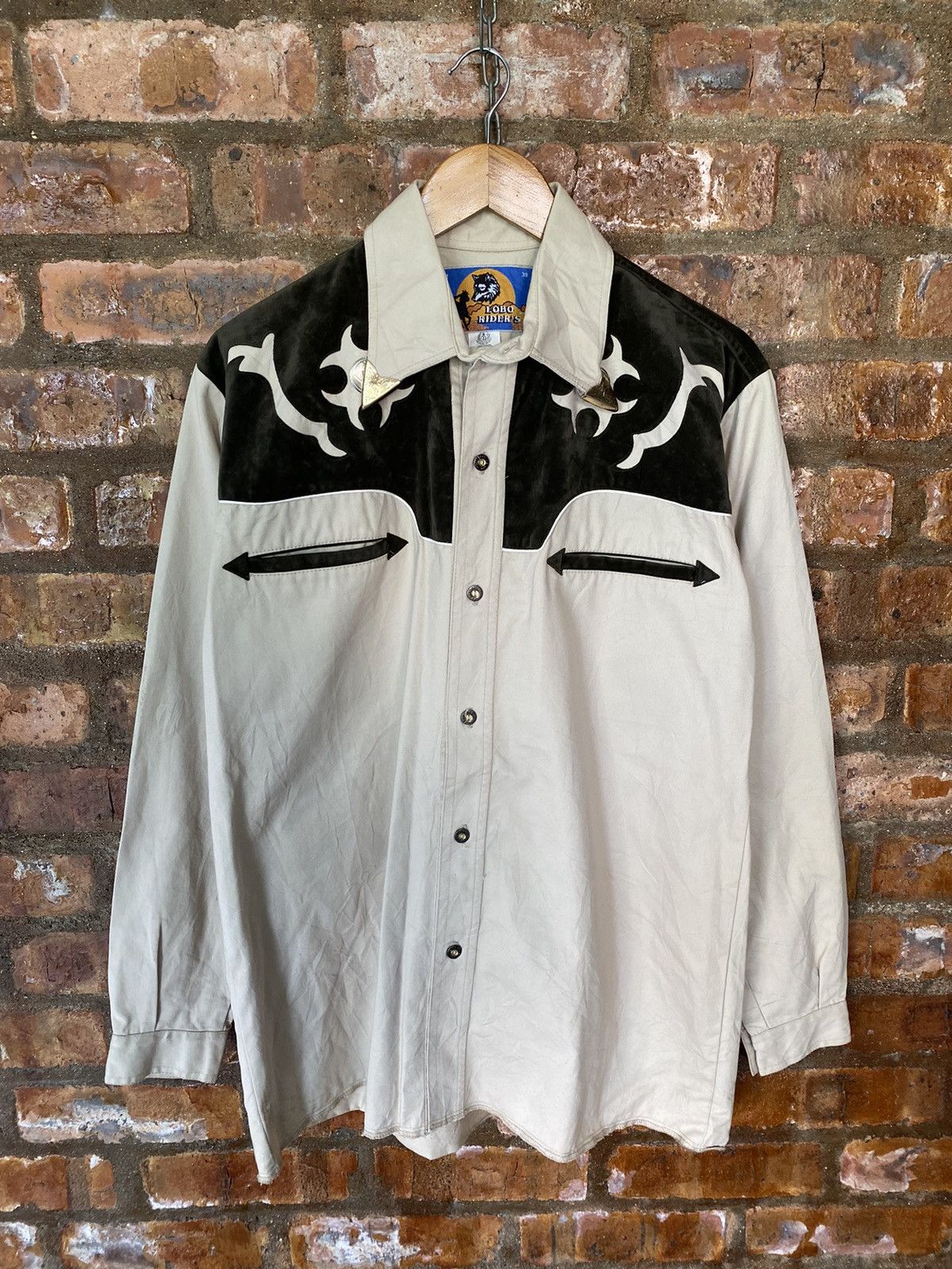 Cowboy Equipment 1990s Lobo Rider Cowboy western metal collar shirt Size US L / EU 52-54 / 3 - 2 Thumbnail