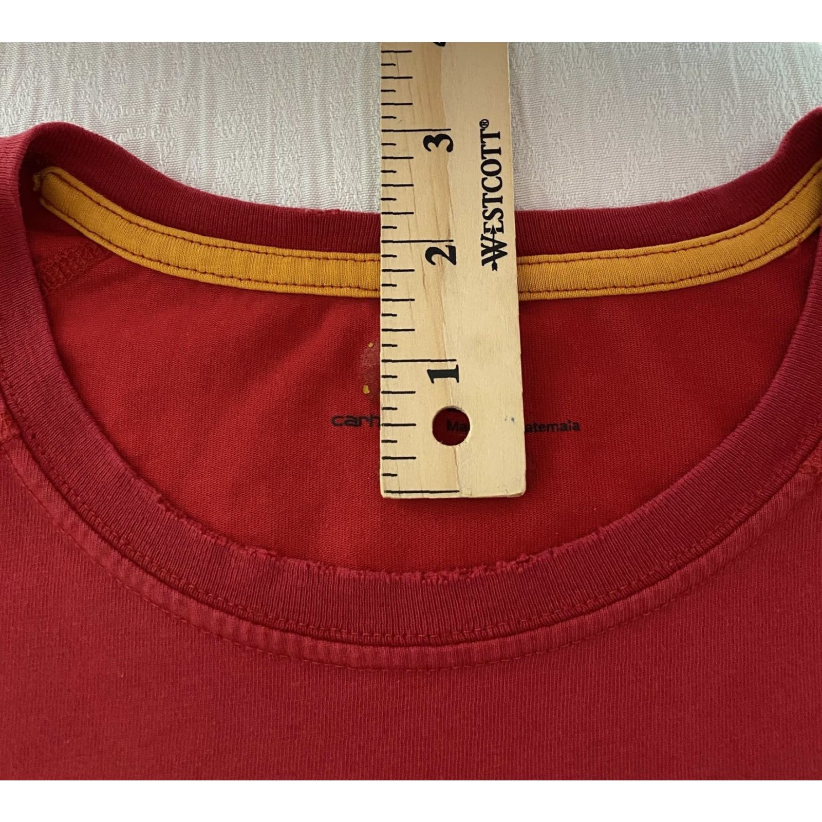 Carhartt Carhartt Shirt Mens 2XL Red Pocket Workwear Short Sleeve Logo Cotton Blend Size US XXL / EU 58 / 5 - 3 Thumbnail