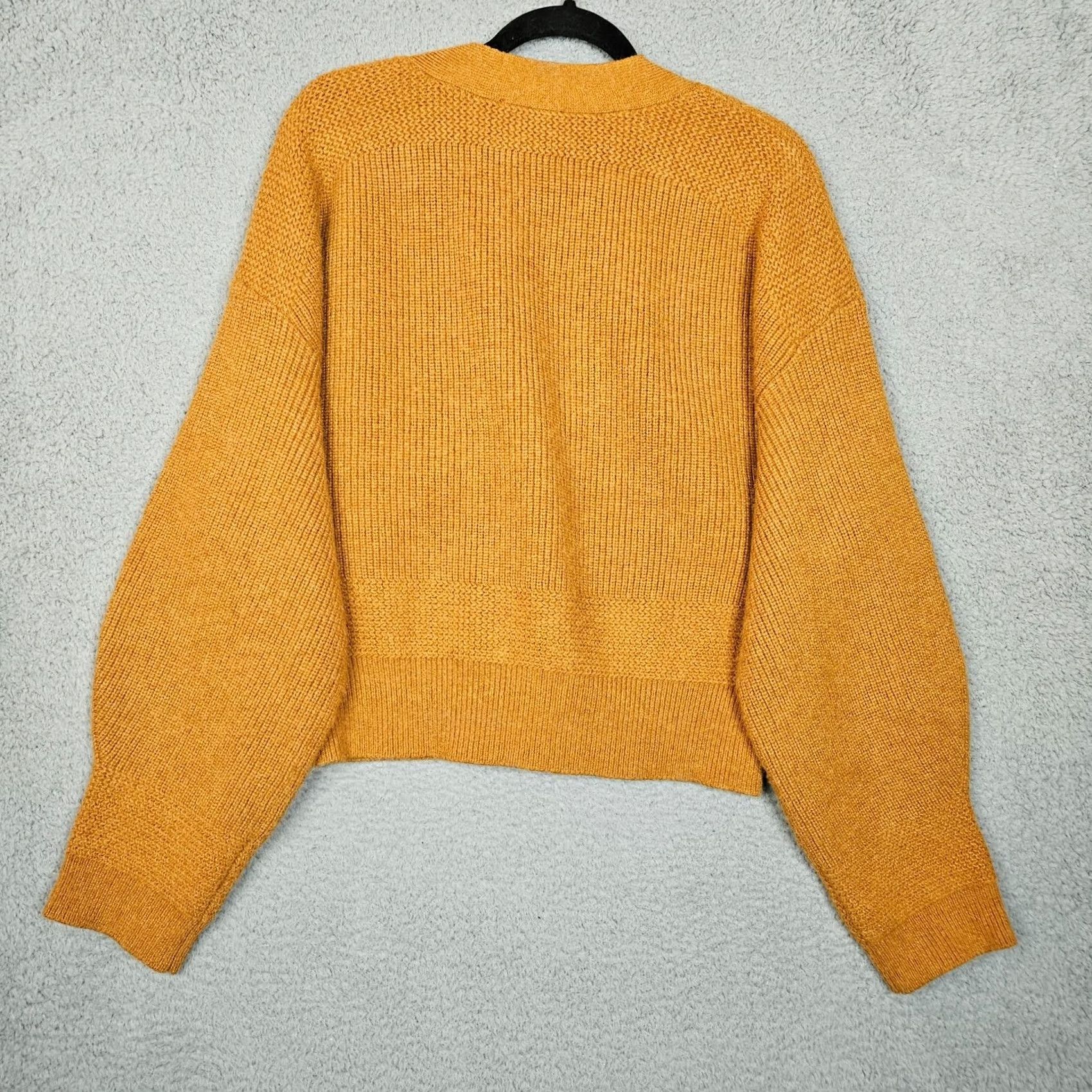 7 For All Mankind Seven For All Mankind Women's Button Up Cardigan Sweater L Yellow Knit Solid Vintage No Size L / US 10 / IT 46 - 2 Thumbnail