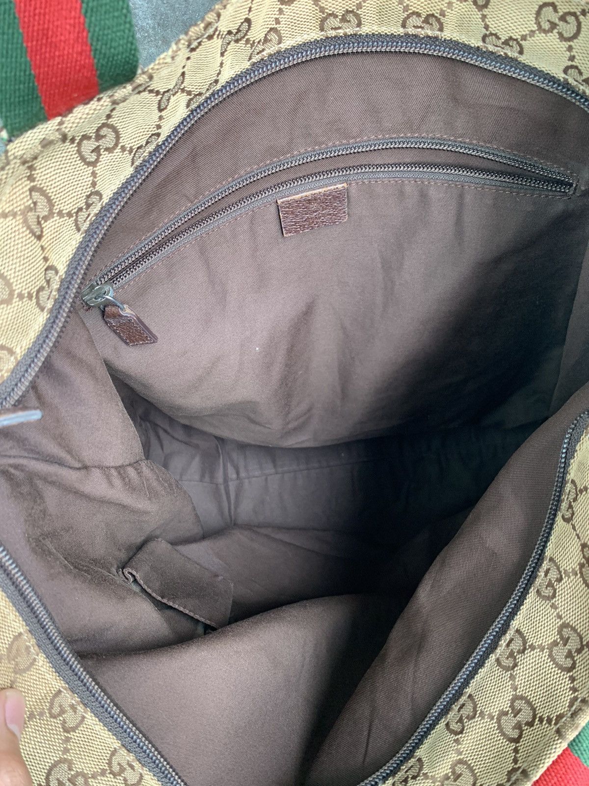 Gucci GG Canvass Web Handle Tote Bag Size ONE SIZE - 12 Thumbnail