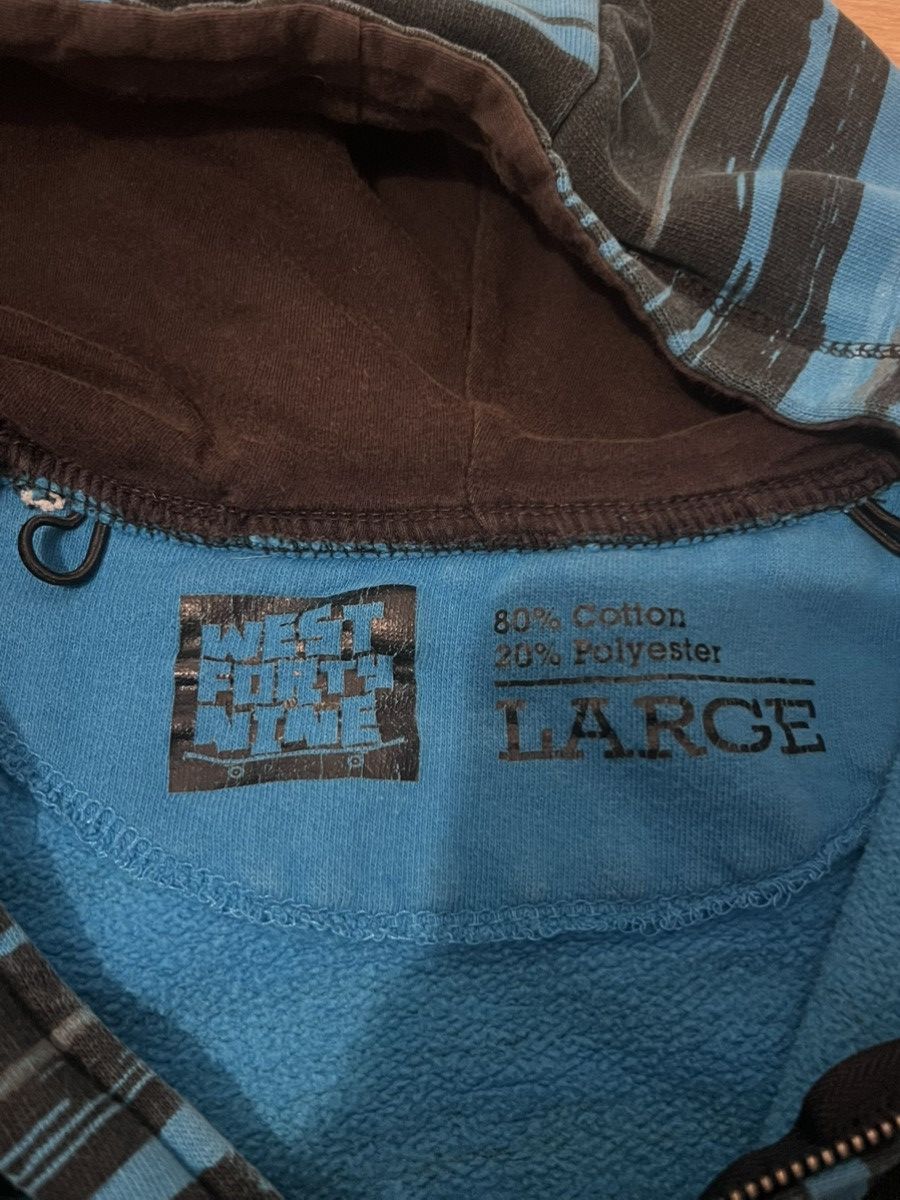 Other Vintage West Forty Nine blue & black stripped zip-up hoodie Size XS / US 0-2 / IT 36-38 - 3 Thumbnail