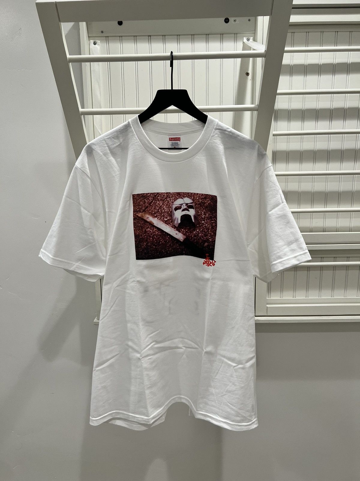 image of Band Tees x Supreme Mf Doom Tee in White, Men's (Size XL)