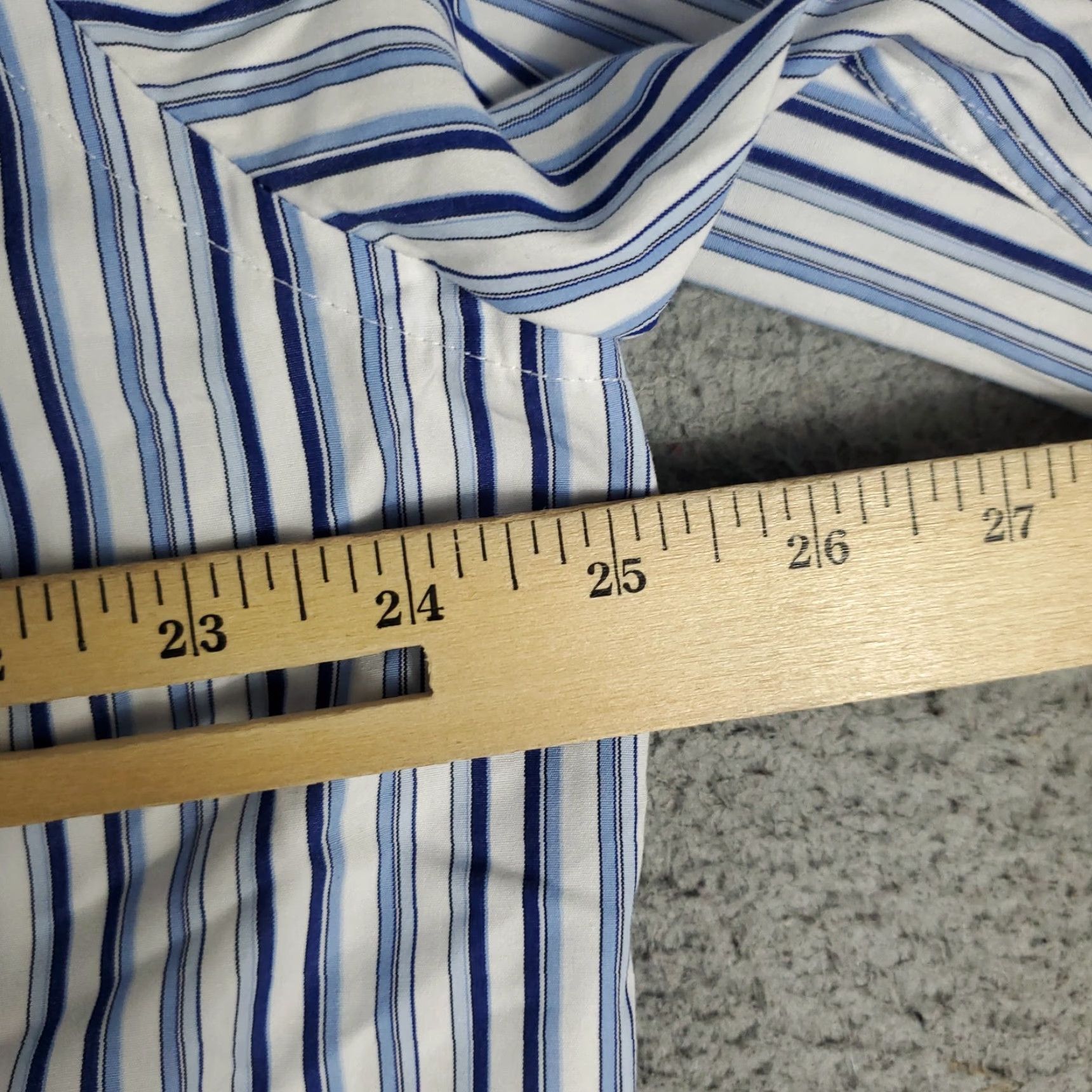 Faconnable Façonnable Blue Striped Button-Up Shirt Men’s XL Casual Short Sleeve Modern Preppy Size US XL / EU 56 / 4 - 5 Thumbnail
