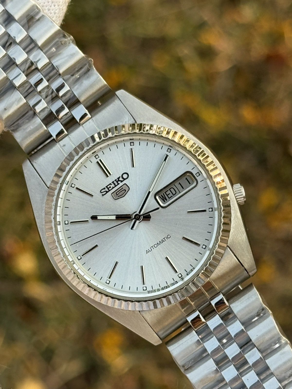 Seiko seiko 5 silver dial SNXJ automatic 7009-3110 Japan Made Size 36 - 1 Thumbnail