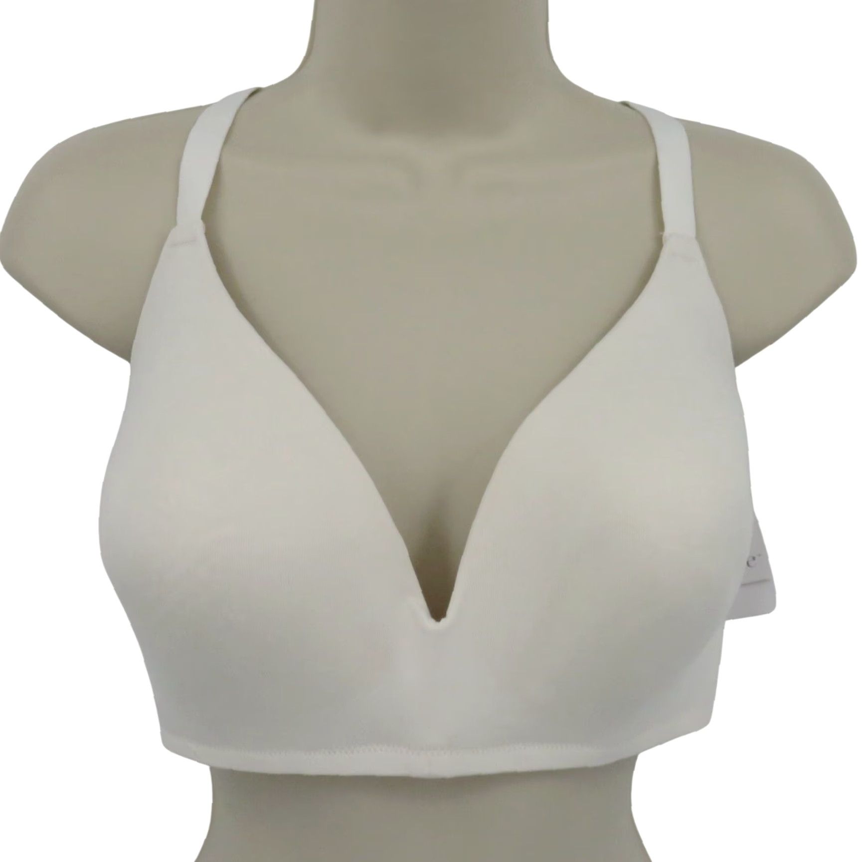 Vintage Tranquil & True Womens Bra 3X Plus Size Wire Free Lightly Lined Solid White NEW Size ONE SIZE - 2 Thumbnail