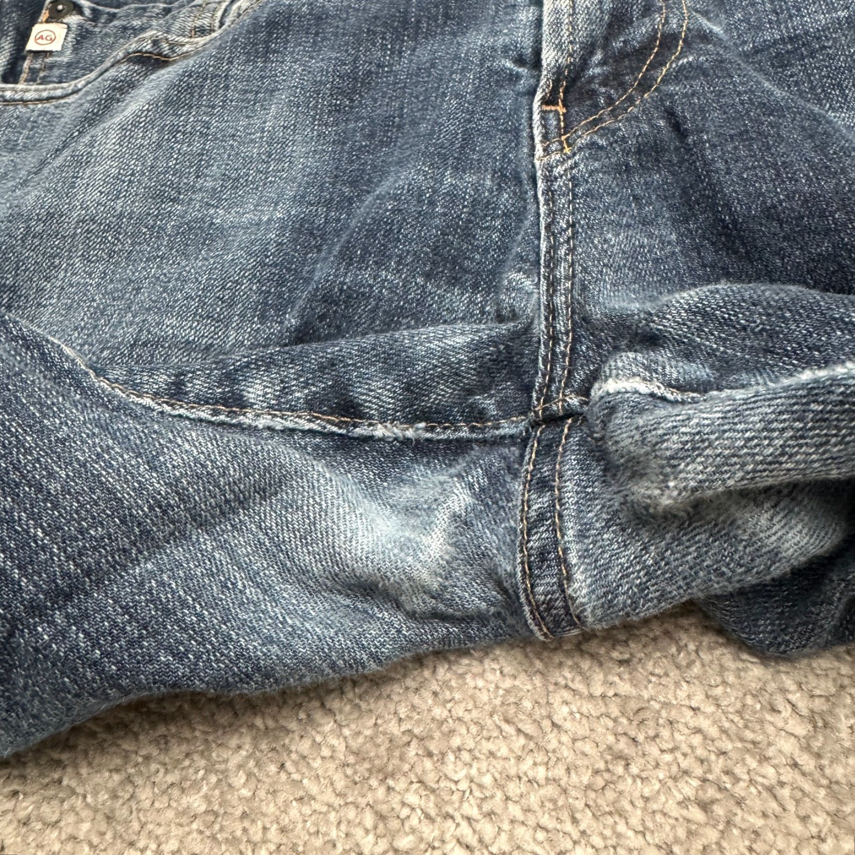 Vintage AG Adriano Goldschmied The Tellis Jeans Mens 32 Blue Slim Straight Denim 5-Pocket Casual Streetwear USA Size US 32 / EU 48 - 6 Thumbnail