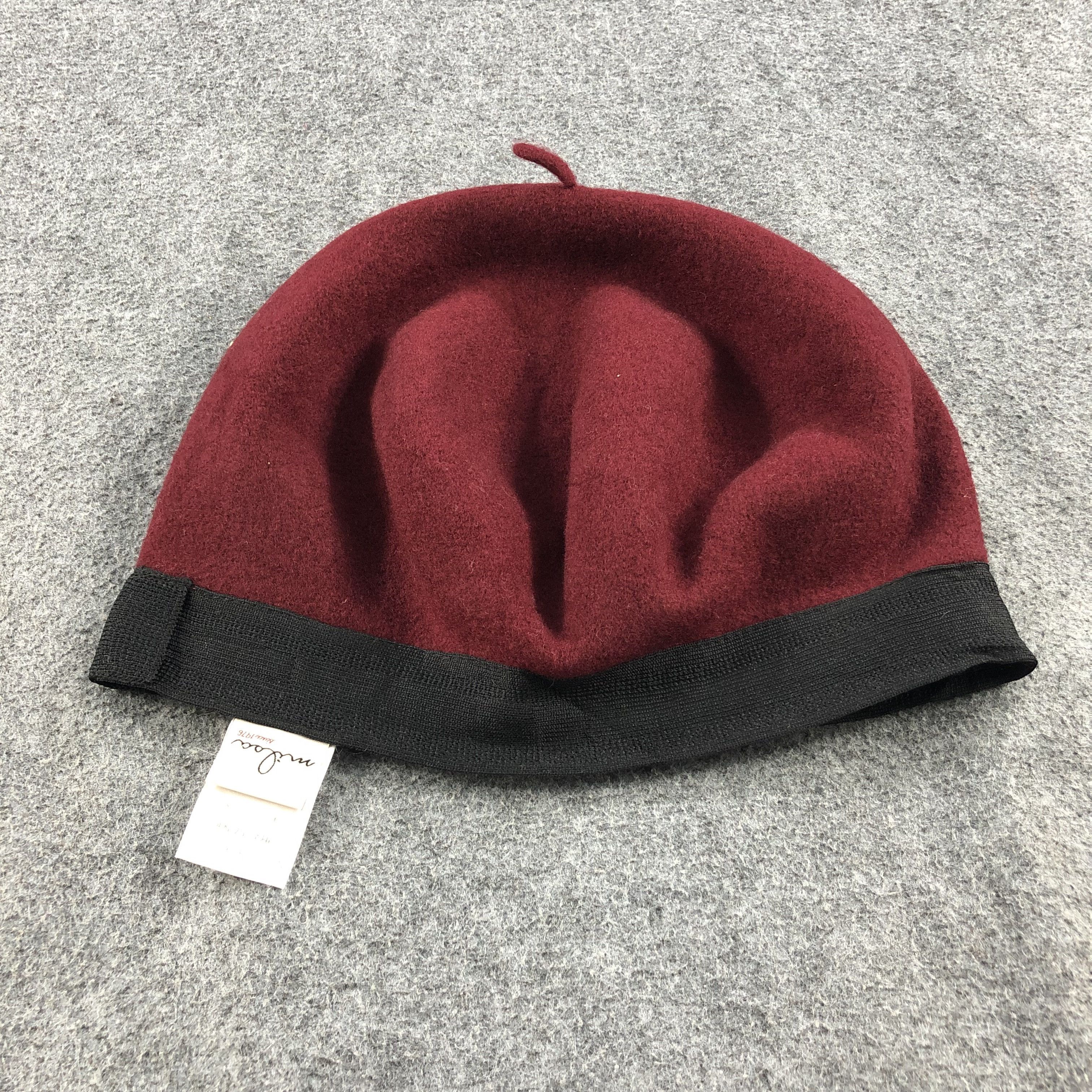 Vintage Milsa Maroon Wool Beret Cap Beanie Snowcap Snow Hat B398 Size ONE SIZE - 5 Thumbnail