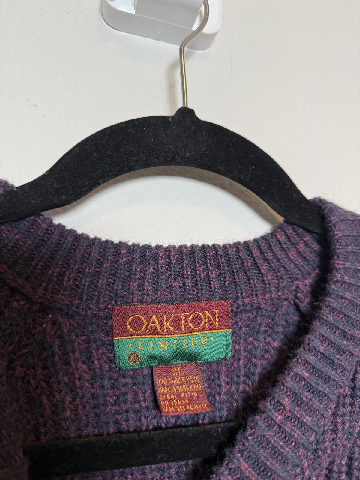Oakton Limited Vintage 90s Oakton Limited Striped Cable Knit Sweater Size US XL / EU 56 / 4 - 3 Thumbnail