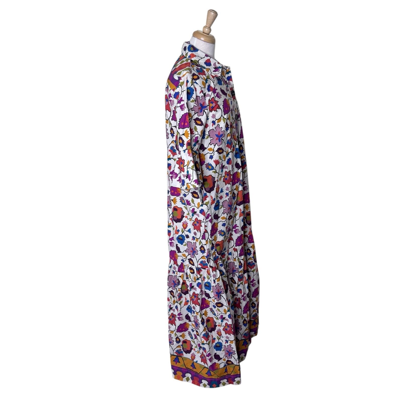 La DoubleJ LA DOUBLE J Artemis Flutter Sleeve Floral Printed Midi Dress Size M / US 6-8 / IT 42-44 - 5 Thumbnail