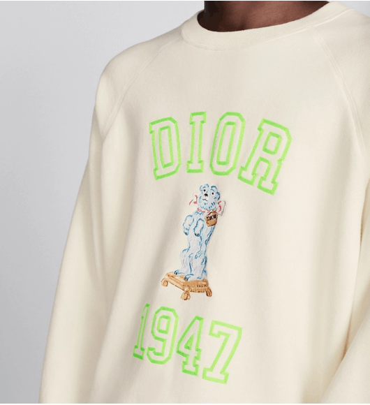 Dior o1w1db10825 443M64 Relaxed-Fit Bobby Sweatshirt in Ecru Size US M / EU 48-50 / 2 - 7 Thumbnail