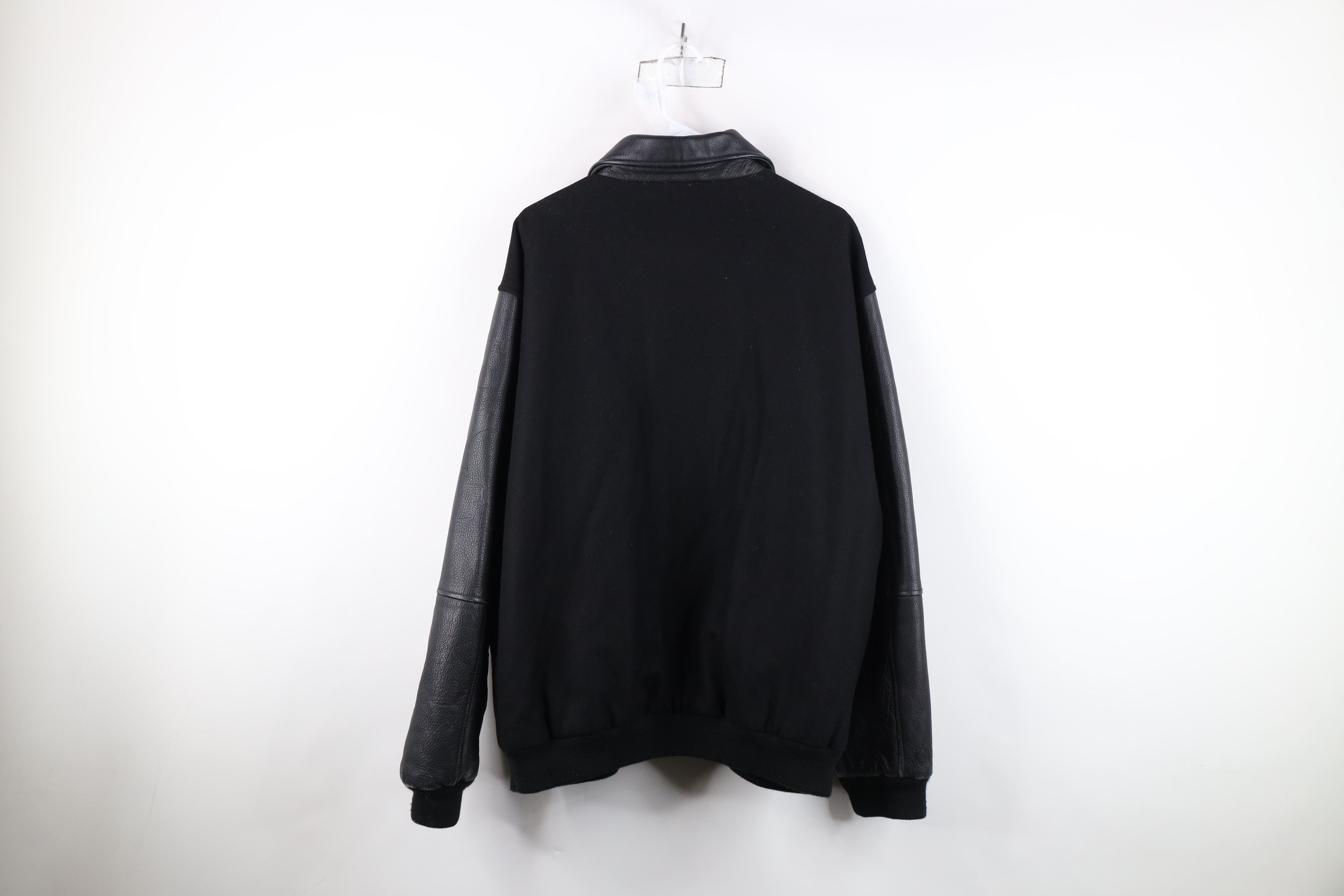 Vintage Vintage Steelers Football Wool Leather Varsity Jacket Black Size US XL / EU 56 / 4 - 12 Thumbnail