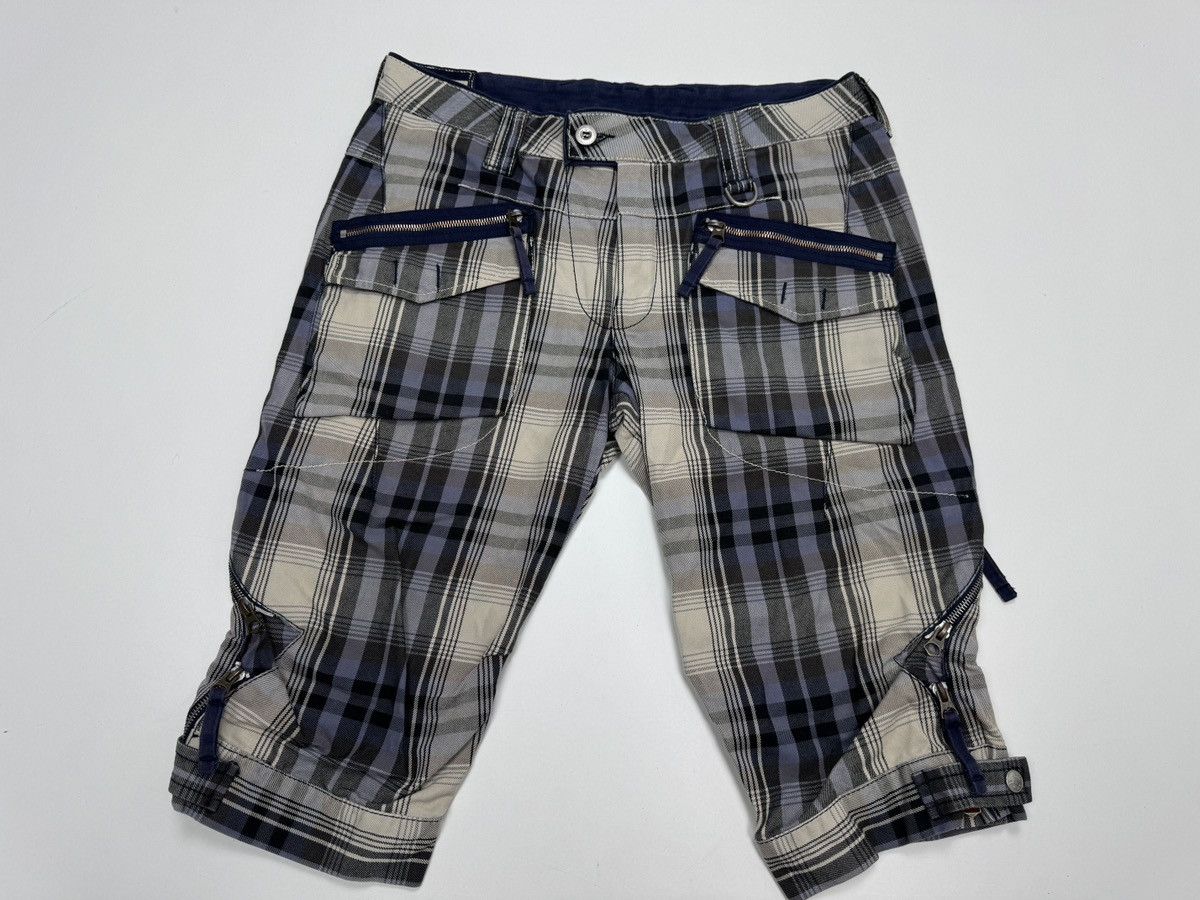Marithe + Francois Girbaud Marithé + François Girbaud Plaid Cargo Zip Shorts Size US 31 - 1 Thumbnail