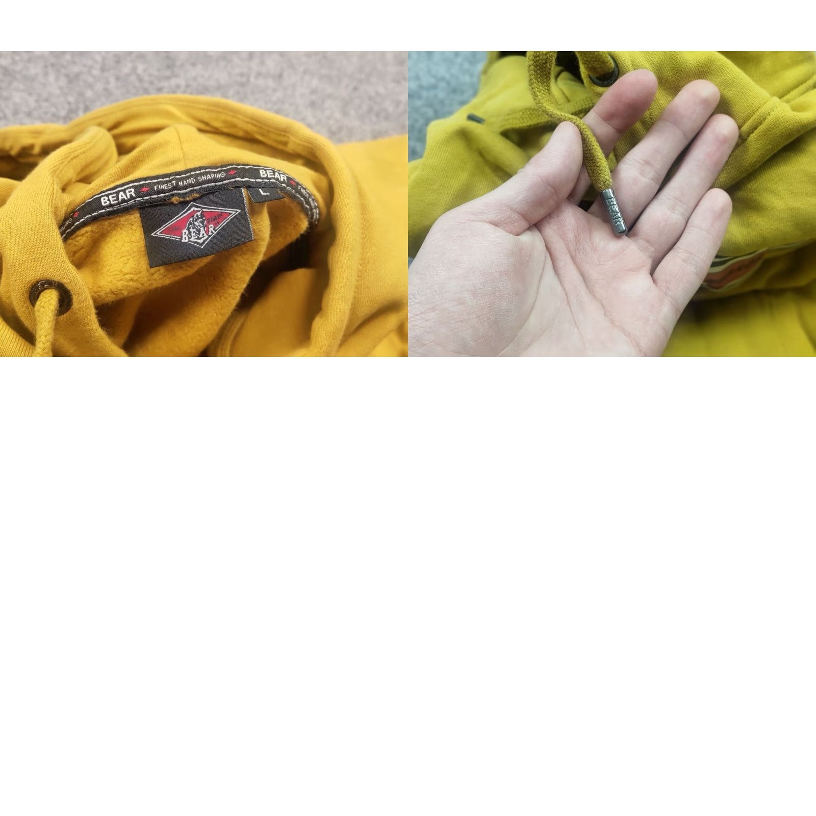 Logo 7 Bear Surfboards Big Logo Yellow Hoodie USA Vintage Style Size US L / EU 52-54 / 3 - 10 Thumbnail