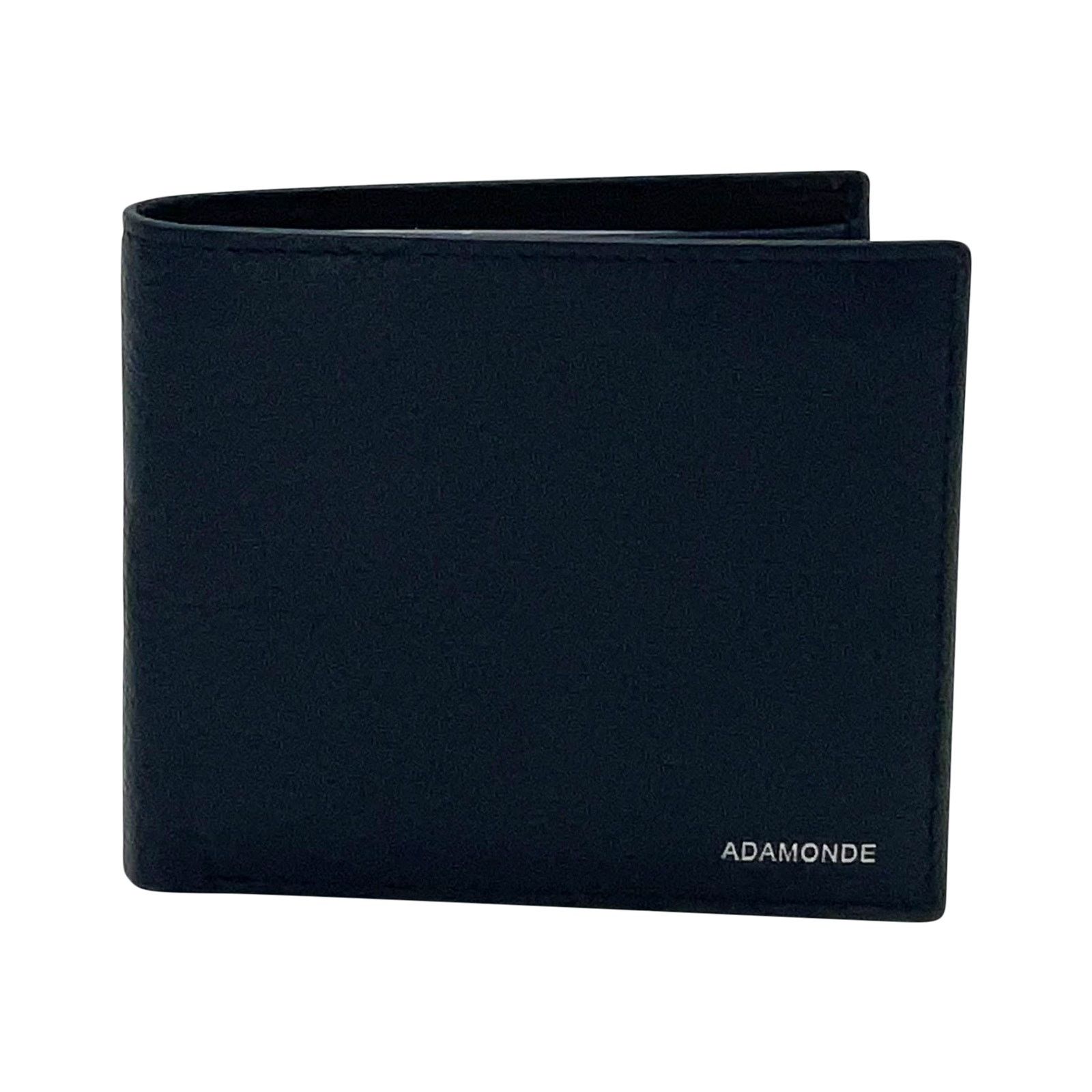 Handmade Men's minimalist dark blue leather wallet with ID window Size ONE SIZE - 7 Thumbnail