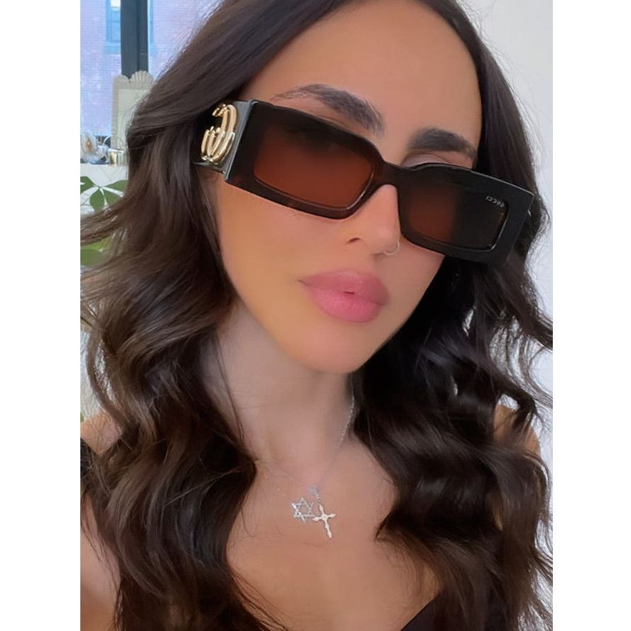 image of New Gucci Gg1425S Havana Brown Marmont Sunglasses $505, Women's