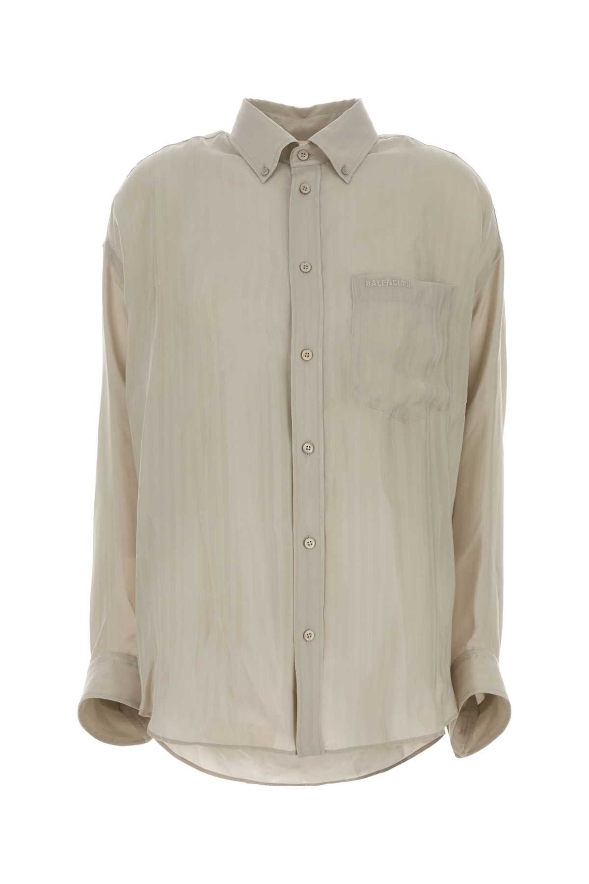 Balenciaga Sand Cupro Oversize Shirt Size M / US 6-8 / IT 42-44 - 1 Thumbnail