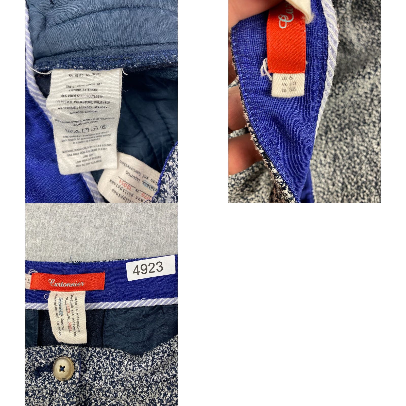 Anthropologie VINTAGE Anthropologie Cartonnier Pants 6 Blue Eliza Jacquard High Rise Wide Leg Boho Size 28" / US 6 / IT 42 - 8 Thumbnail