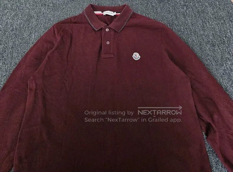 Moncler Moncler Men's Burgundy Long Sleeve Polo. Size US L / EU 52-54 / 3 - 2 Thumbnail
