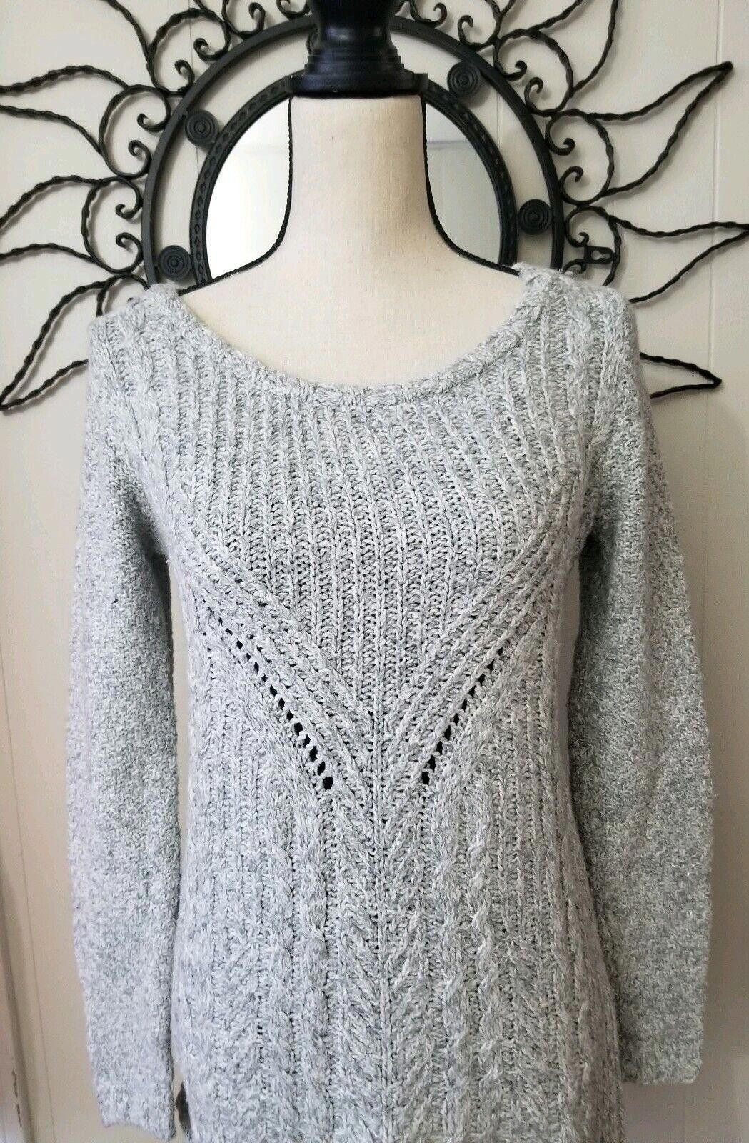 Designer Maurices Sweater Dress Medium Light Grey Long Slouchy Size M / US 6-8 / IT 42-44 - 4 Thumbnail