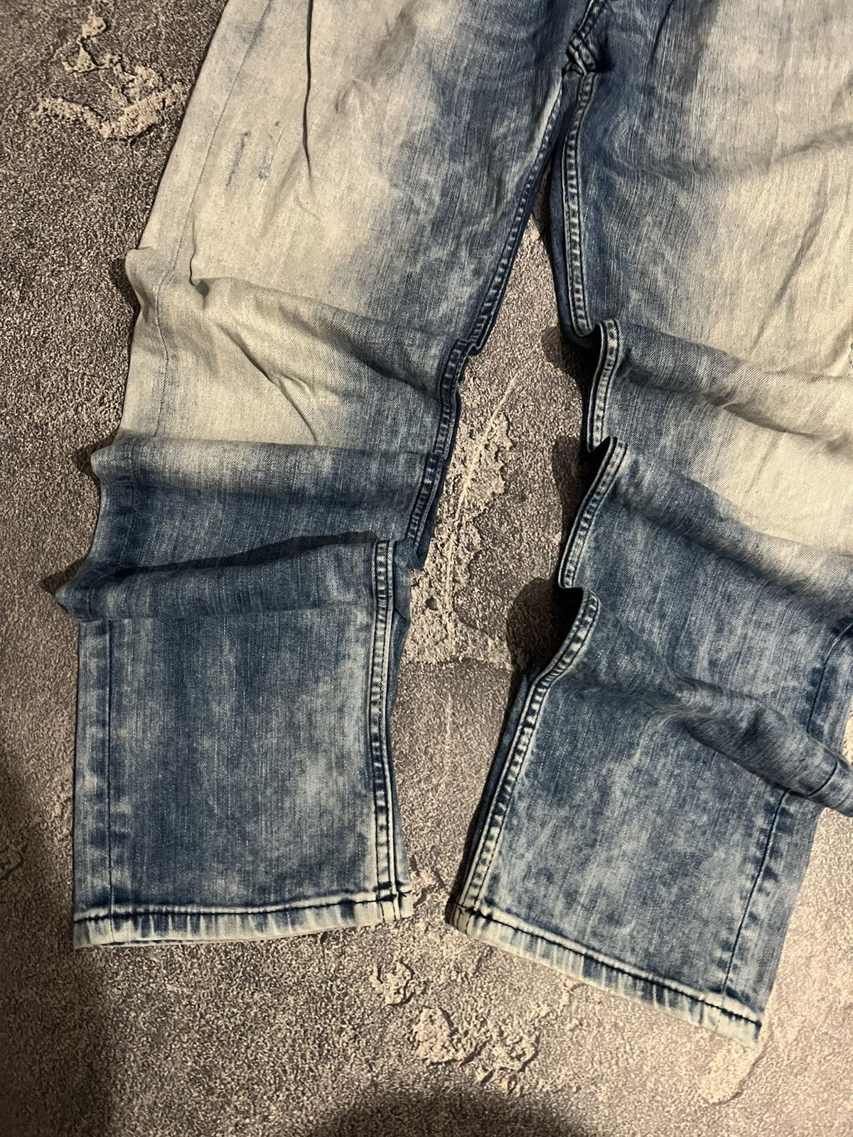 Japanese Brand Heavy Washed Archive Slim Jeans — Tokyo Vibe Faded 2000s Size US 31 - 3 Thumbnail