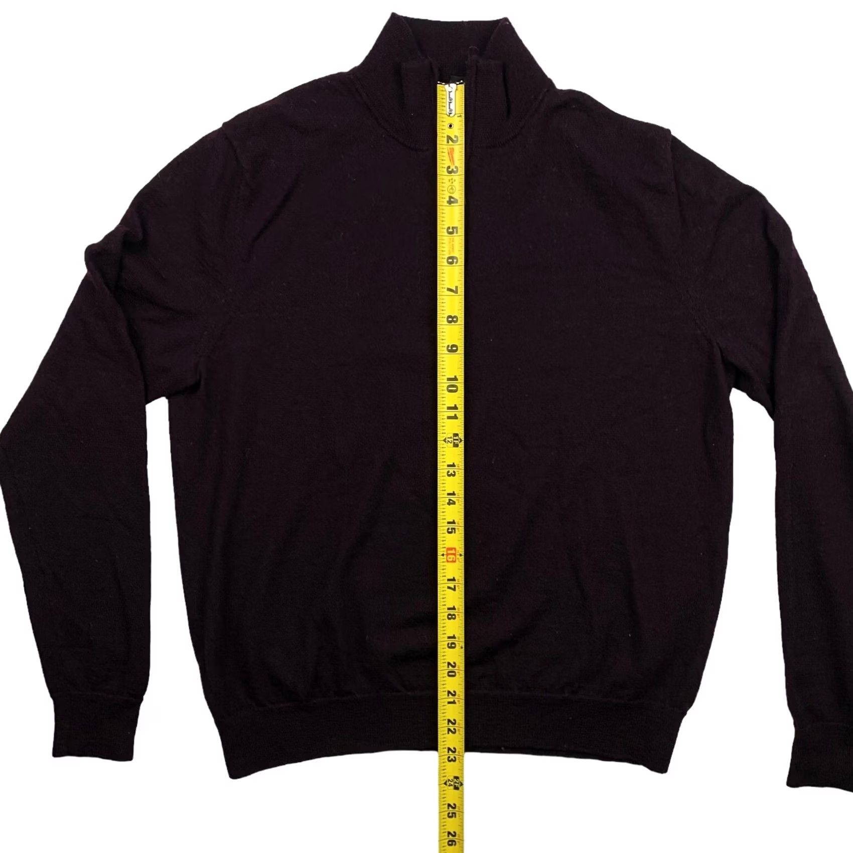 Bloomingdale's Bloomingdale's Men's Wool 1/4 Zip Pullover Sweater Purple Large Size US L / EU 52-54 / 3 - 4 Thumbnail