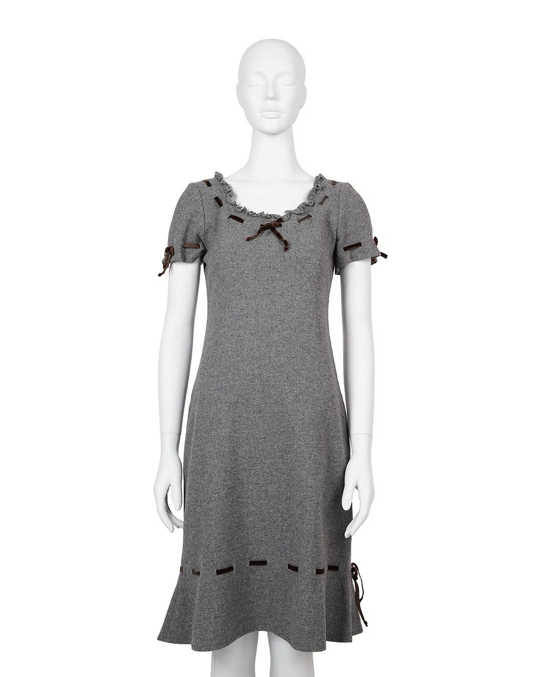 ワンピース MIU MIU Embroidered Wool Blend Mini Sweater Dress Miu Miu Embroidered Wool Blend Mini Sweater Dress | Grailed