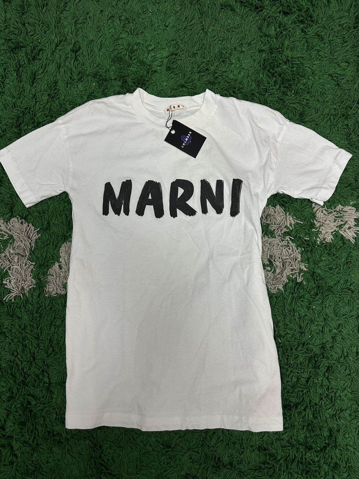 image of Marni Tee T Shirt White Black, Men's (Size XS)