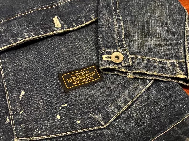 Neighborhood Neighborhood Ink Wash Work Denim Jacket Size US L / EU 52-54 / 3 - 3 Thumbnail
