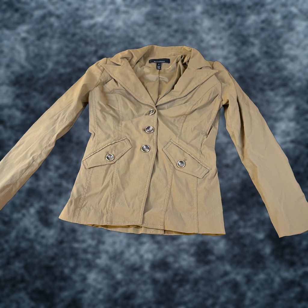 White House Black Market White House Black Market Blazer Jacket Button Front Career Khaki Womens Size 2 Size XS / US 0-2 / IT 36-38 - 1 Thumbnail