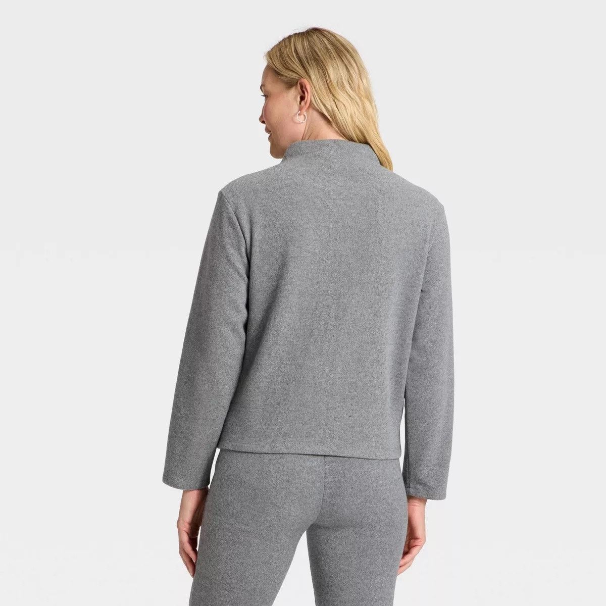 The Unbranded Brand Women's Long Sleeve Brushed Mockneck Top -A New Day Gray XXL Size XXL / US 16-18 / IT 52-54 - 2 Thumbnail