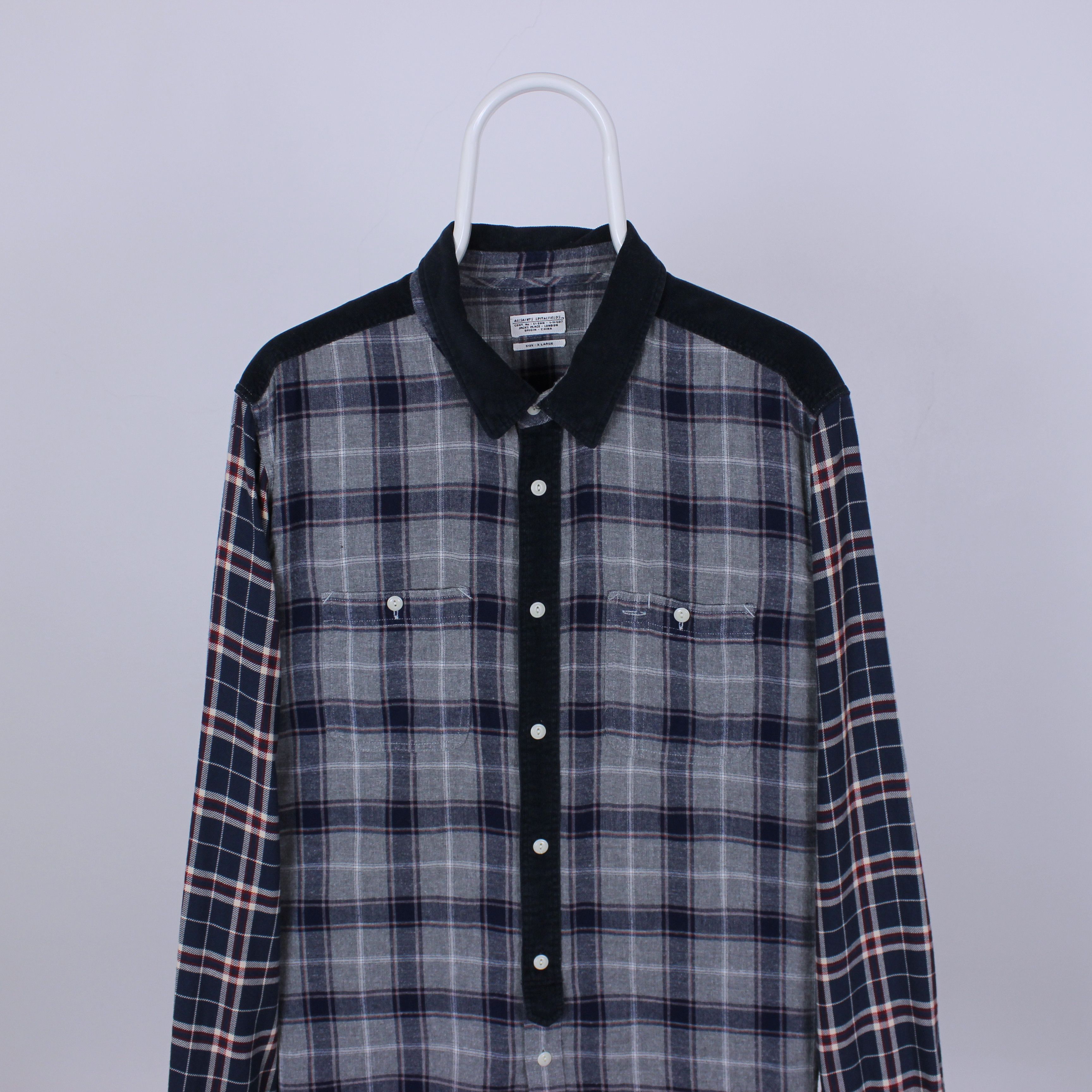Allsaints Allsaints shirt men cotton Spitalfields XL multi Size US XL / EU 56 / 4 - 1 Thumbnail