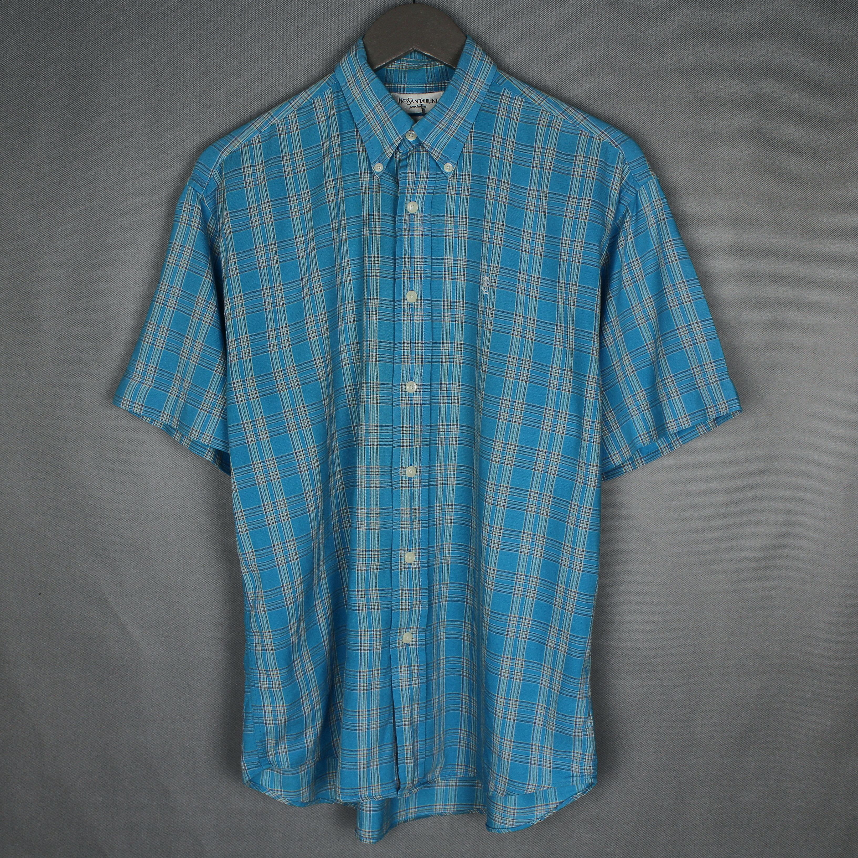 Yves Saint Laurent YSL Yves Saint Laurent Short Sleeve Shirt Size XL Size US M / EU 48-50 / 2 - 3 Thumbnail