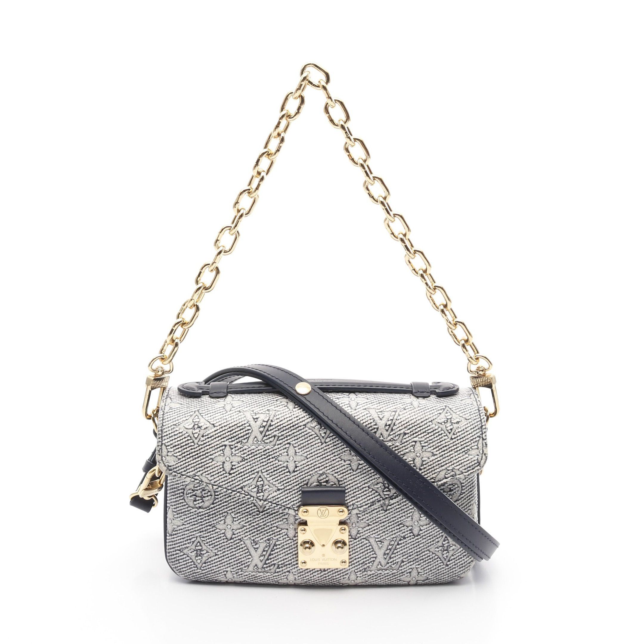 Louis Vuitton Louis Vuitton Pochette Metis Ew Handbag Coated Canvas Leather Navy Size ONE SIZE - 1 Thumbnail