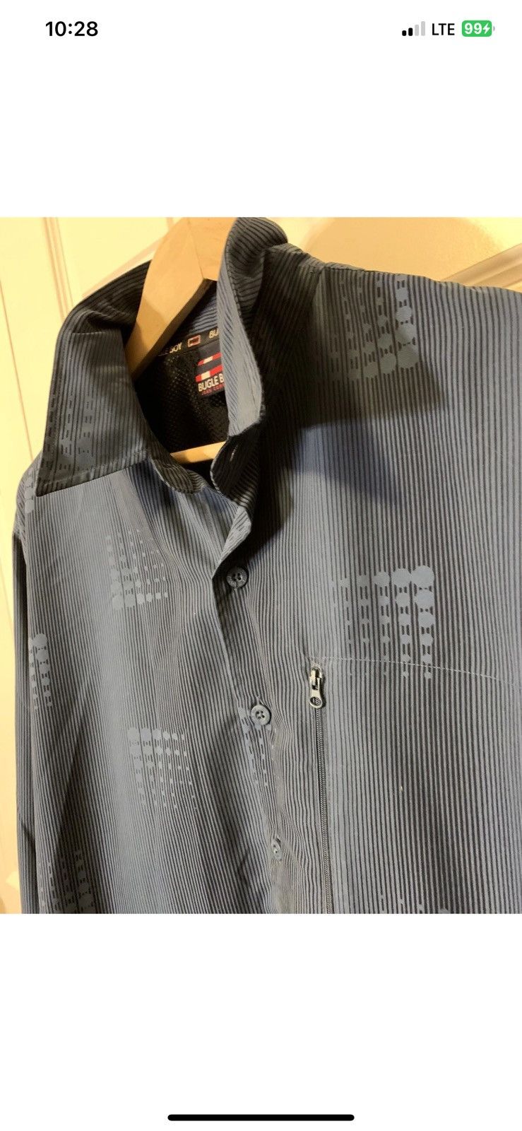 Bugle Boy Bugle Boy Jean Company Mens Sz L Shirt Blue Zip Pocket Rare Size US L / EU 52-54 / 3 - 1 Thumbnail