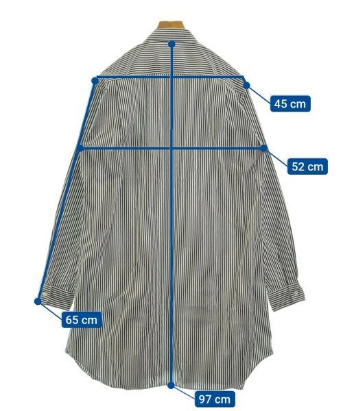 Comme des Garcons Homme Plus Shirt Stripes Cotton Long Sleeve Button Up Navy x White Size US M / EU 48-50 / 2 - 3 Thumbnail