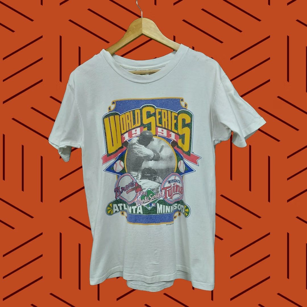 Vintage VINTAGE Tennessee River World Series 1991 T-Shirt White Graphic Print Crew Neck Short Sleeve Mens L Analog? Size US L / EU 52-54 / 3 - 1 Thumbnail