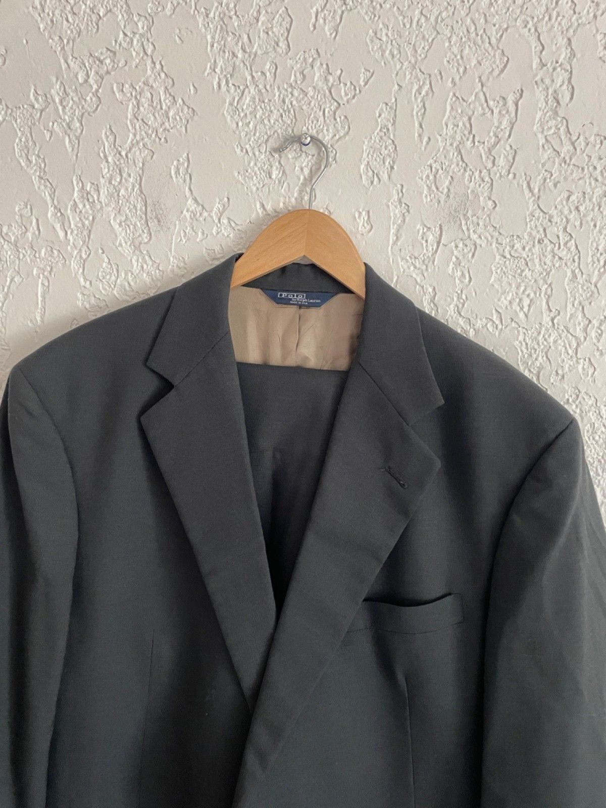 Polo Ralph Lauren 🔥 Polo Ralph Lauren® RARE 80s Earth Toned Green / Gray Suit Size 46L - 4 Thumbnail