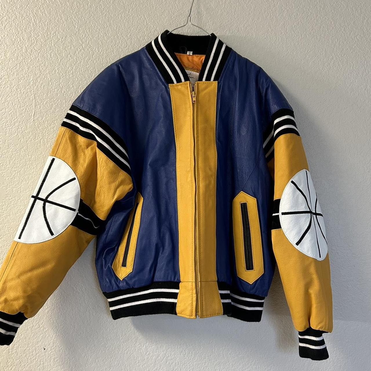 Other Michael Hoban Vintage 90s Leather Basketball Jacket Size US M / EU 48-50 / 2 - 2 Thumbnail