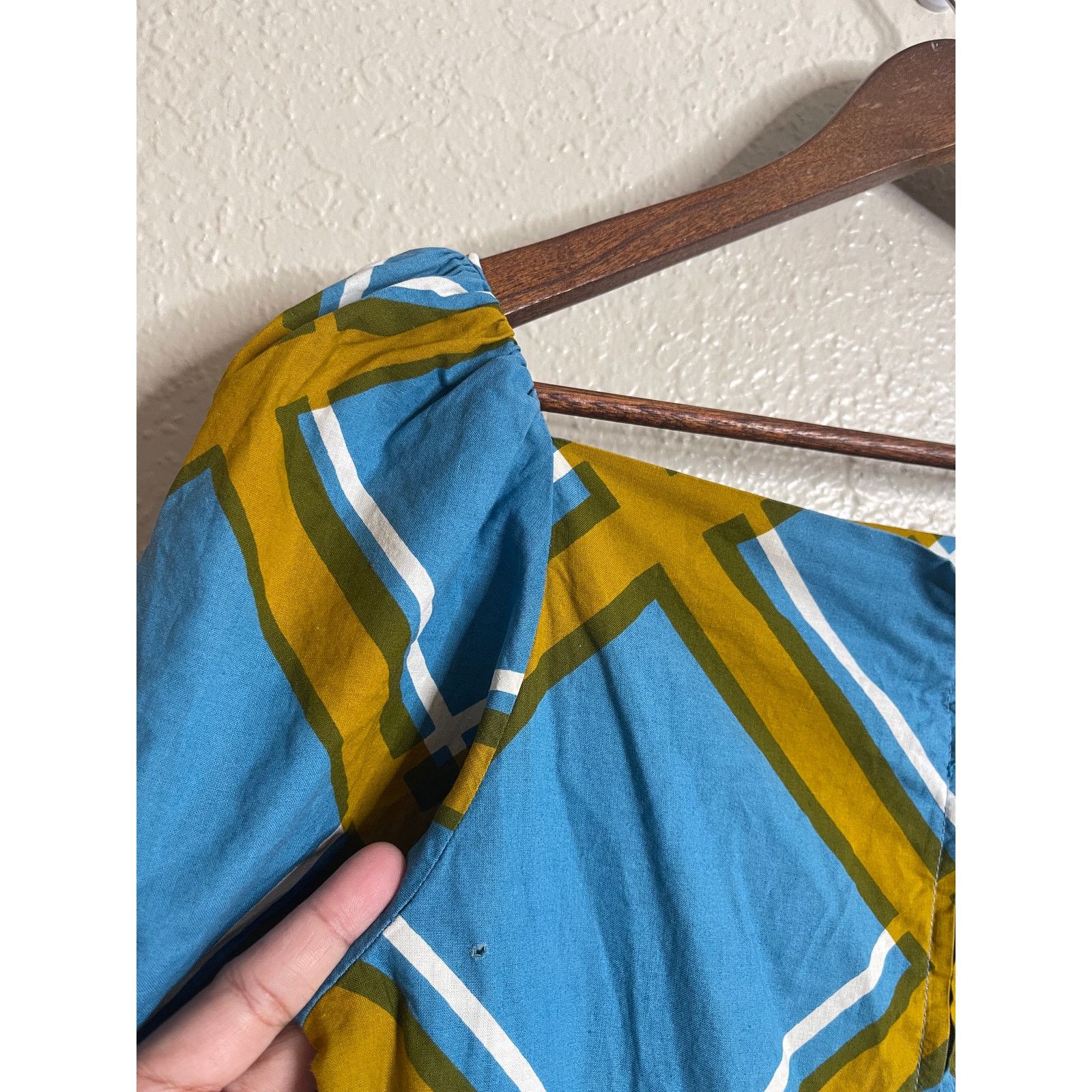 Marimekko Vintage 1972 Marimekko Grid Pattern Cotton Maxi Dress Size XL / US 12-14 / IT 48-50 - 14 Thumbnail