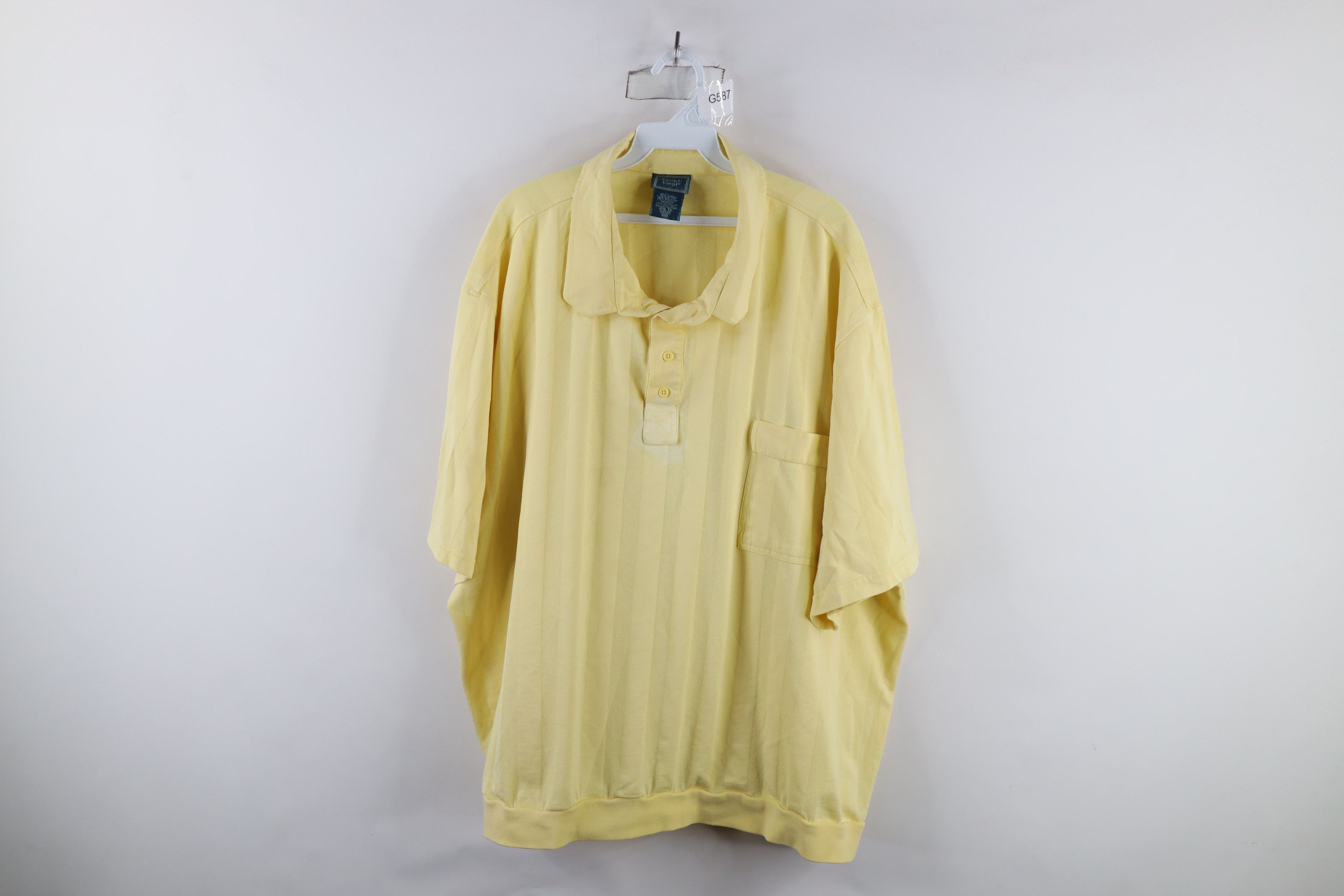 Vintage Vintage 90s Streetwear Mesh Striped Pullover Polo Shirt Size US XXL / EU 58 / 5 - 1 Thumbnail